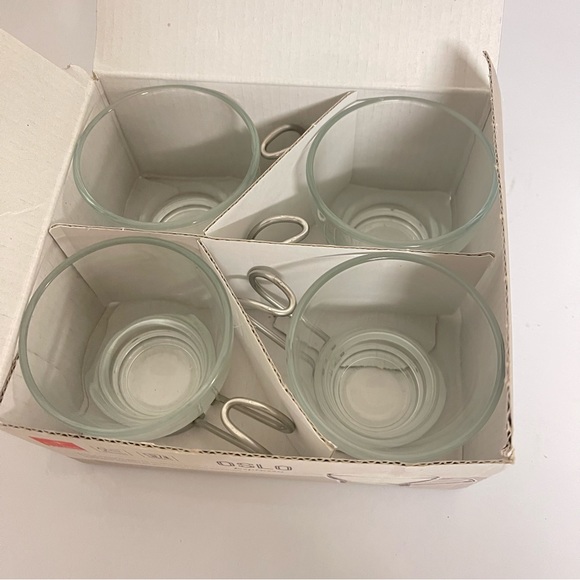 Italy Bormioli Rocco tempered glass Espresso cups set NWT - Picture 2 of 5